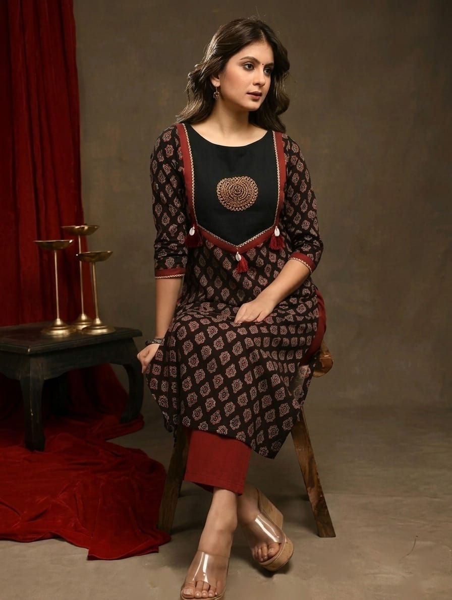Red Georgette Chikankari Kurta Set with Dupatta Trend Craze