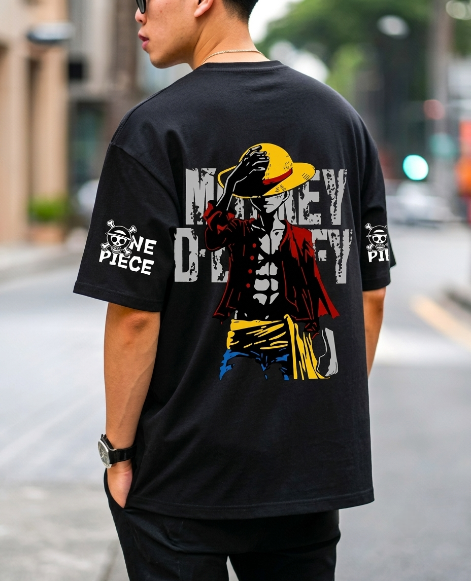 Luffy Oversized Anime Graphic T-Shirt Trend Craze
