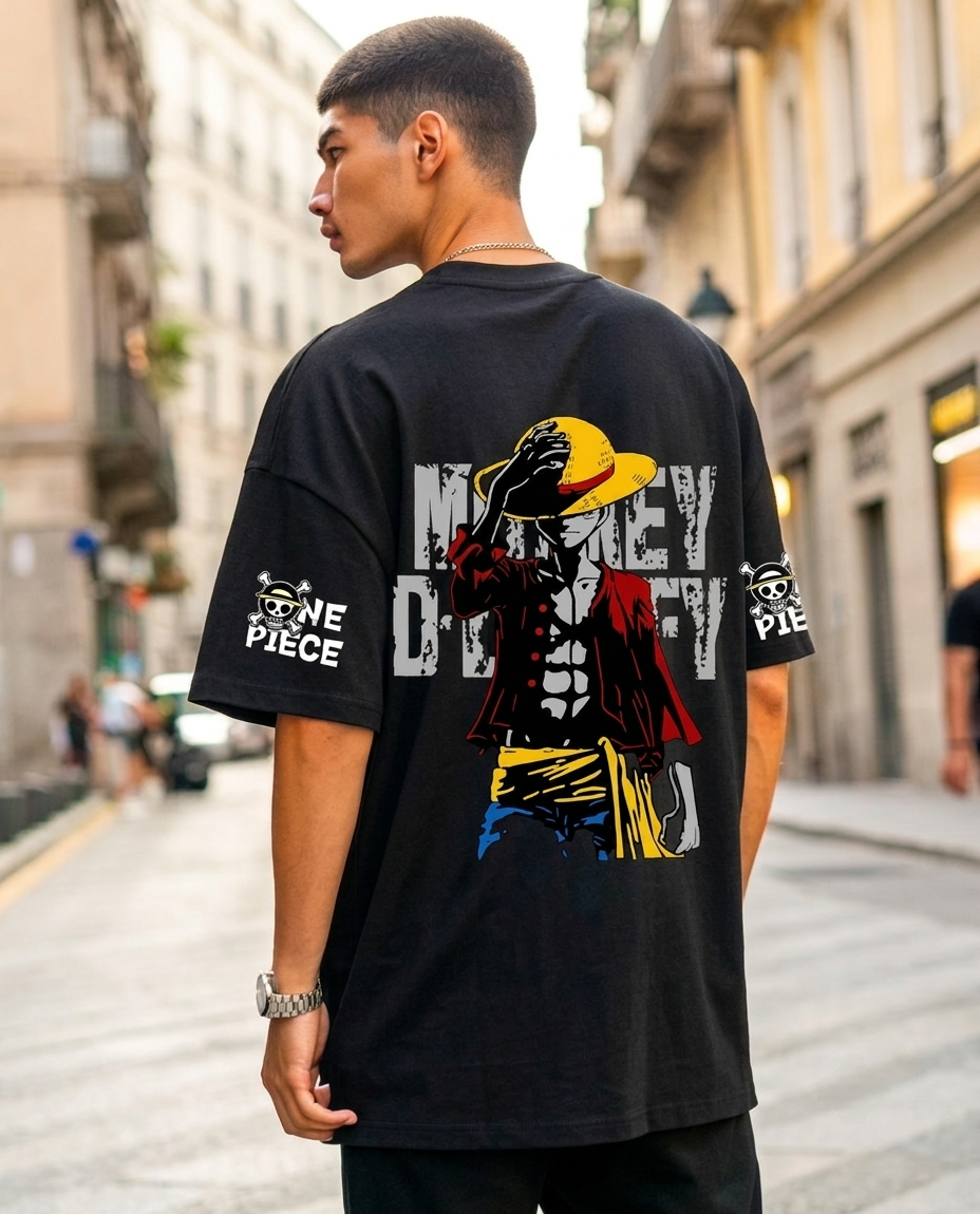Luffy Oversized Anime Graphic T-Shirt Trend Craze