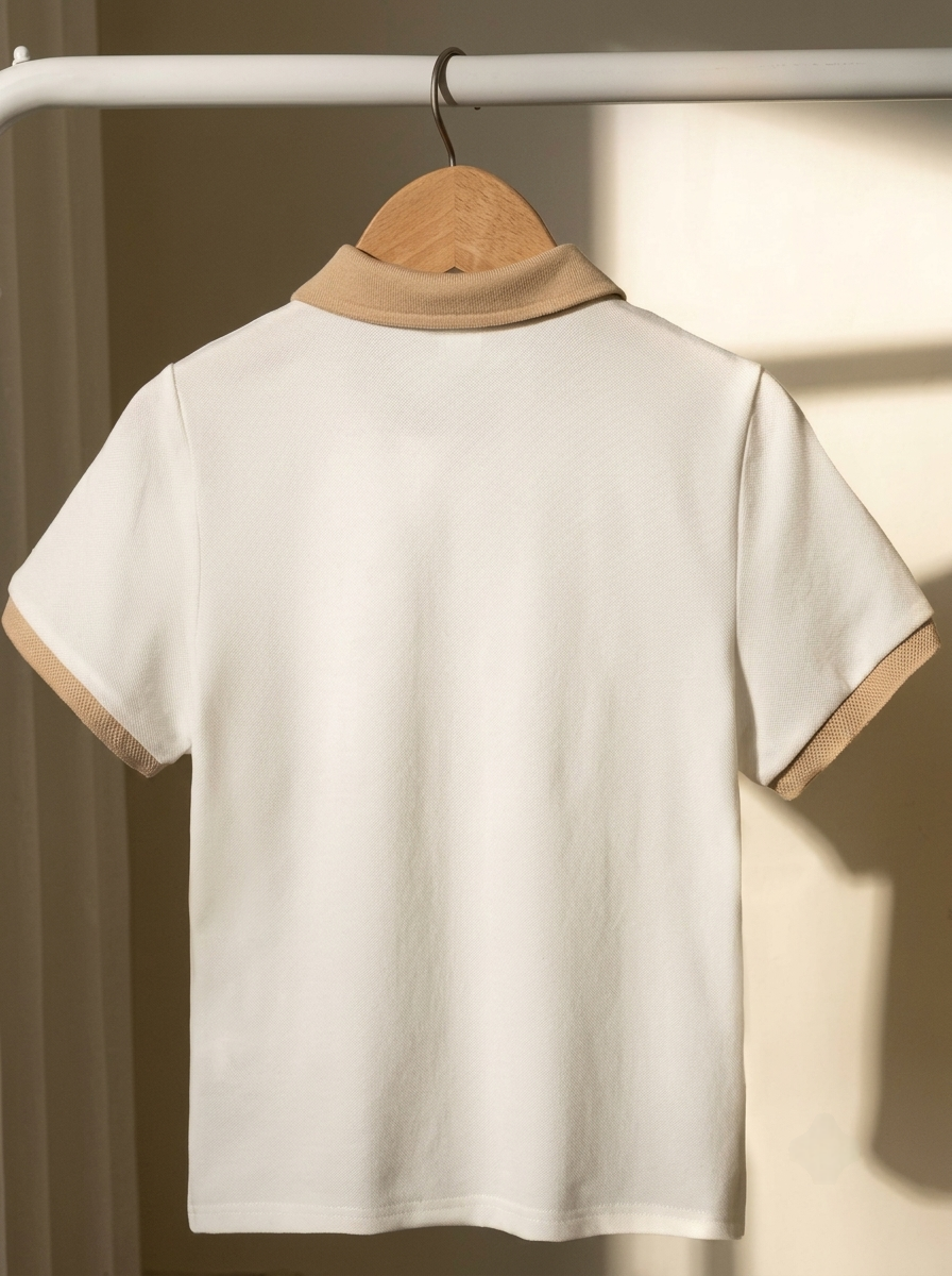 Men's Colorblock Zip Collar Polo T-Shirt Trend Craze